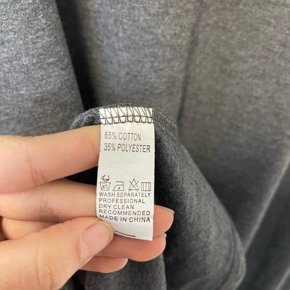 Santa wine Christmas long sleeve pocket gray casual dress - Picture 6 of 7